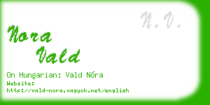 nora vald business card