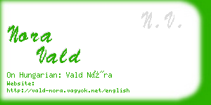 nora vald business card